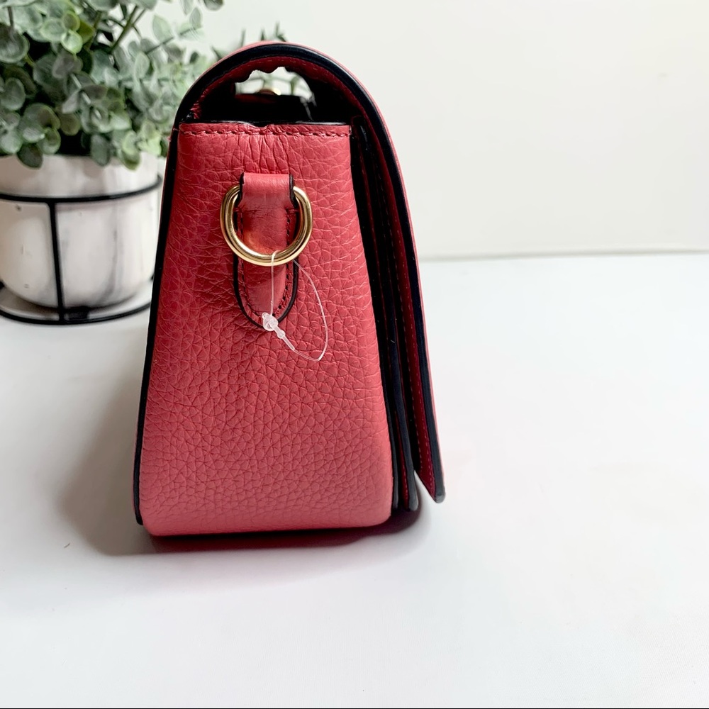 Coach Saddle Bag With Horse And Carriage Crossbody Bag Gold/Poppy/Vintage Mauve - Picture 12 of 14